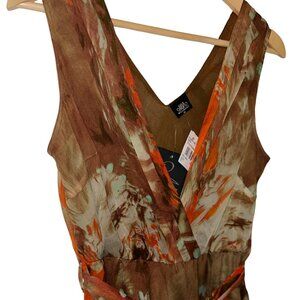 Beautiful Dress  Branded Ms. Nickky  XL as tagged - FLORAL WATERCOLOR WITH TIE